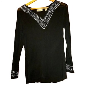 i.e. Petite Long Sleeve Silk Top